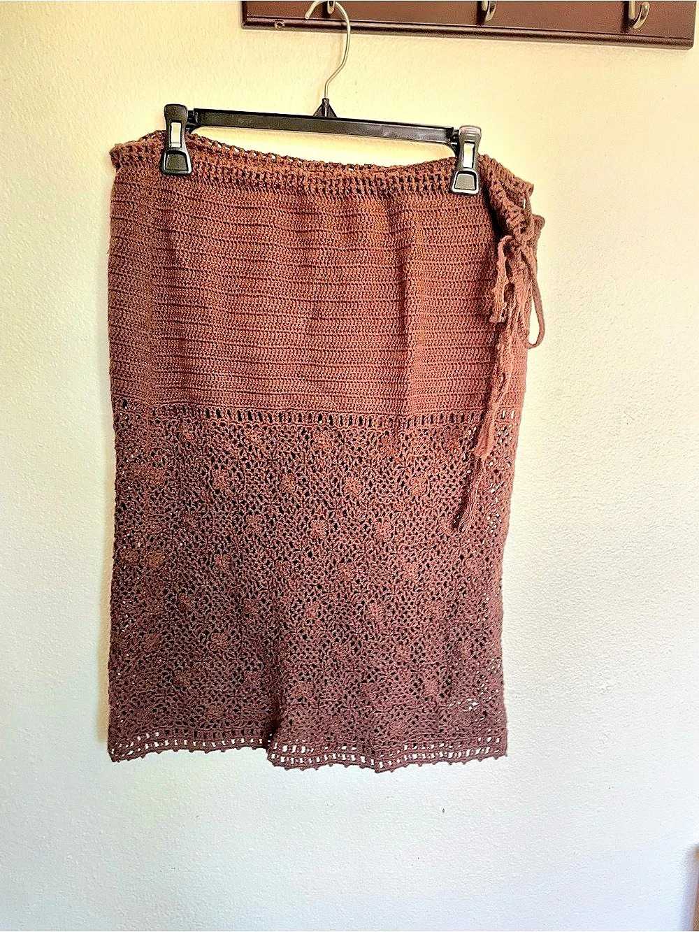 Rip Curl Neon Isles Crochet Skirt Midi Skirt Brown XL